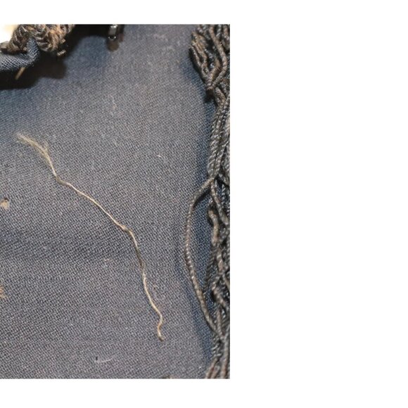 Antique Late 1800's Black Cape with Fringe & Beads - Picture 5 of 8